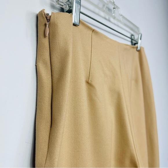 RALPH LAUREN Black Label High Rise Crop Beige Camel Wool Dress Pants Trousers 12 - Picture 7 of 15